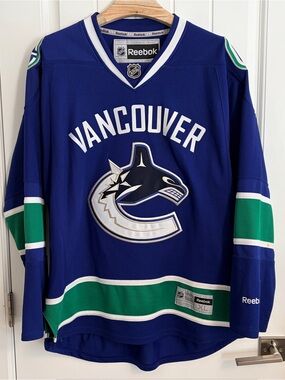 Authentic Reebok Vancouver Canucks Orca Blue Jersey Size XL Extra Large